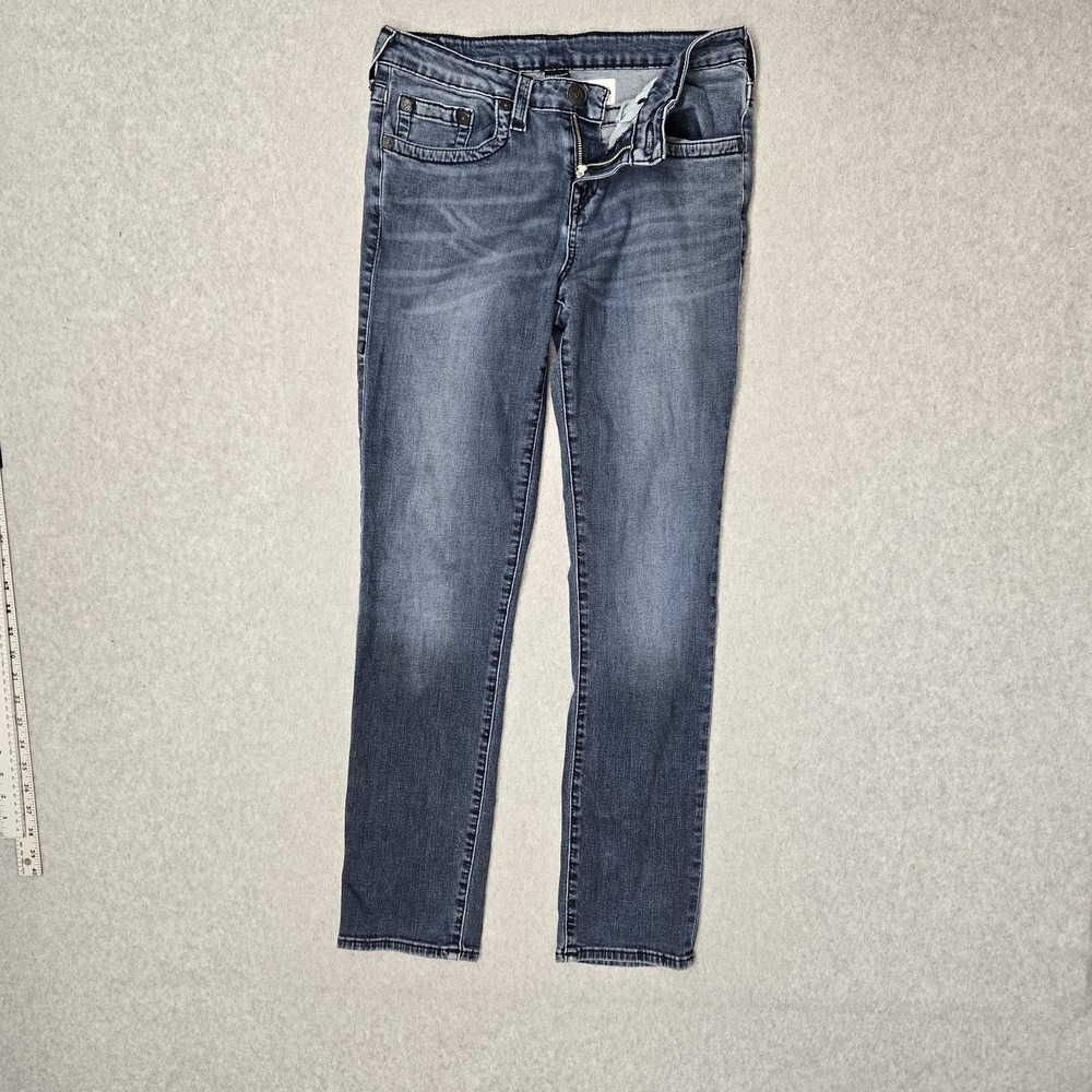 True Religion Women Jeans 18 Blue Denim TR937JN192 Geno Single End Slim‎ 29"